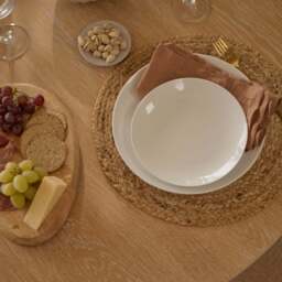 Farren Whitewash Oval Dining Table Set - 6 Seater - Tilly Woven Dining Chairs - Whitewash Oak Legs - thumbnail 5