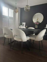 Amelia Black Wood Dining Table - Extendable - thumbnail 5