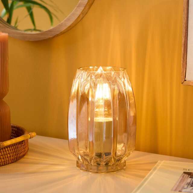 Pimlico 20cm Glass Lamp - Champagne - image 1