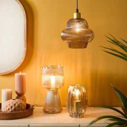 Pimlico 20cm Glass Lamp - Champagne - thumbnail 2