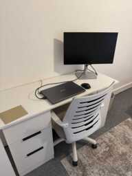 Essie 3 Drawer Desk - White - thumbnail 2