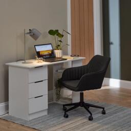 Essie 3 Drawer Desk - White