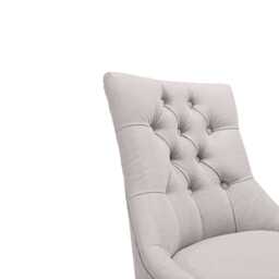 Louis Soft Beige Dining Chairs - Set of 2 - Whitewash Legs - thumbnail 5