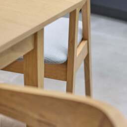 Paul Pale Oak Extending Dining Table Set - 4 Seater - Ella Fawn Linen Carver Chairs - Pale Oak legs - thumbnail 6