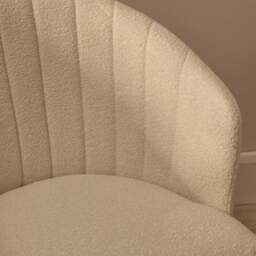 Arabella Light Beige Boucle Dining Chairs - Set of 2 - Black Oak Legs - thumbnail 3