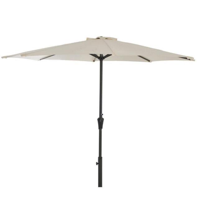 Cream LED Parasol - 2.7m Round with Raincover - image 1