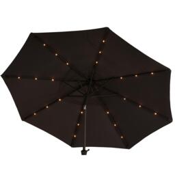 Cream LED Parasol - 2.7m Round with Raincover - thumbnail 3