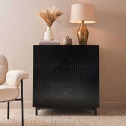 Jack 3 Drawer Chest of Drawers - Black
