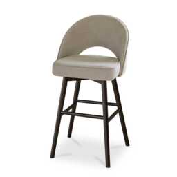 Marilyn Soft Beige Bar Stool - Black Oak Legs - thumbnail 6