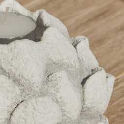 Alvito 9.5cm Artichoke Flower Candle Holder - Natural - thumbnail 4
