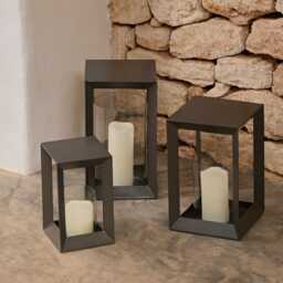 Coxley 25cm Iron Lantern - Nickel - thumbnail 2
