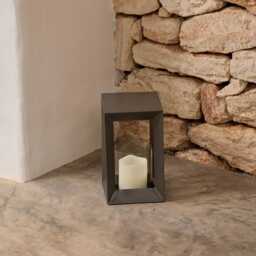 Coxley 25cm Iron Lantern - Nickel - thumbnail 1