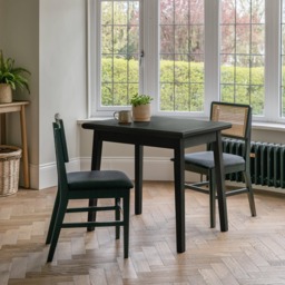 Charlie Black Oak Dining Table Set  - Extendable - 4 Seater - Charlie Dining Chairs - thumbnail 6