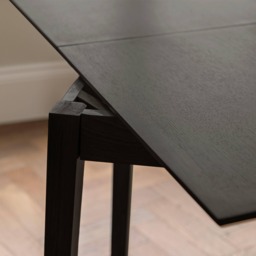 Charlie Black Oak Dining Table Set  - Extendable - 4 Seater - Charlie Dining Chairs - thumbnail 3