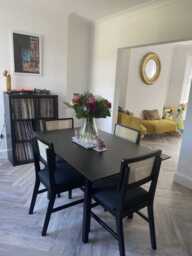 Charlie Black Oak Dining Table Set  - Extendable - 4 Seater - Charlie Dining Chairs - thumbnail 2