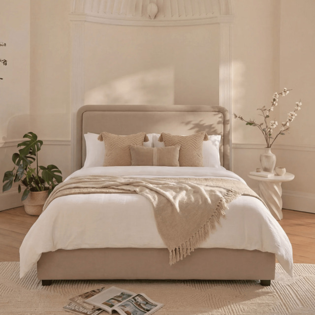 Robyn King Ottoman Bed - Soft Beige - image 1