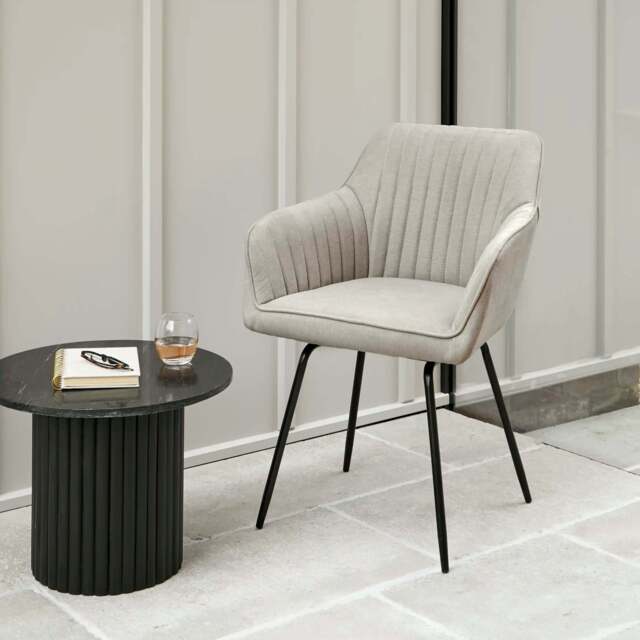 Darcy Office Swivel Chair - Soft Beige with Black legs - image 1
