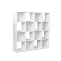 Cara 16 Cube Storage Unit - Chalk White - Two 8x2 Units - thumbnail 1