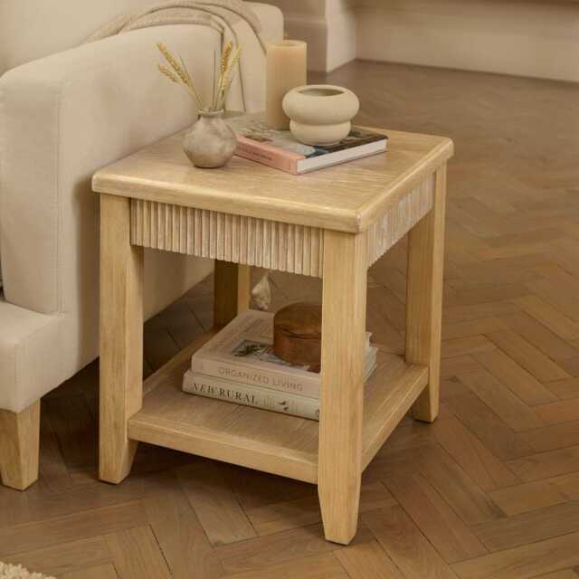 Raleigh 45cm Side Table - Whitewash - image 1
