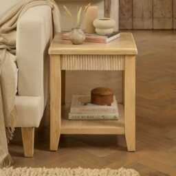 Raleigh 45cm Side Table - Whitewash - thumbnail 4