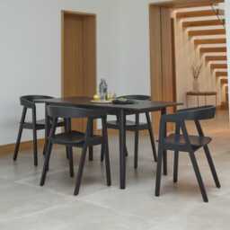Paul Black Oak Extending Dining Table - thumbnail 5