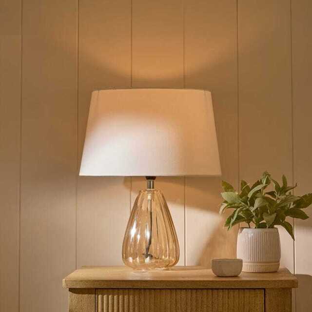 Alma 23cm Glass Lamp Base - Champagne - image 1