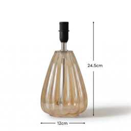 Alma 23cm Glass Lamp Base - Champagne - thumbnail 6