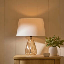 Alma 23cm Glass Lamp Base - Champagne