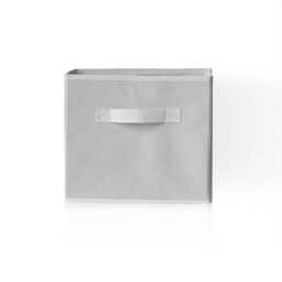 Cara 2 Tier Storage Unit / Chalk White Bookcase with White Boxes - thumbnail 5