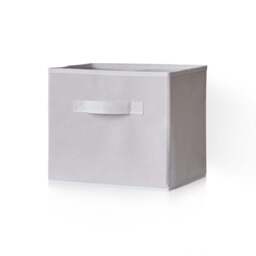 Cara 2 Tier Storage Unit / Chalk White Bookcase with White Boxes - thumbnail 6