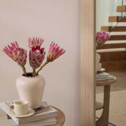 Kubu 170 x 50cm Wooden Arch Mirror - Taupe - thumbnail 2