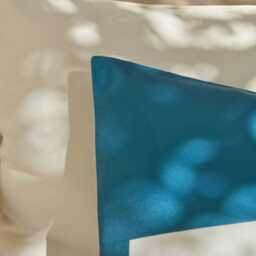 Salcombe 50x50cm Garden Cushion Cover - Teal and Cornflower Blue - thumbnail 5