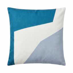 Salcombe 50x50cm Garden Cushion Cover - Teal and Cornflower Blue