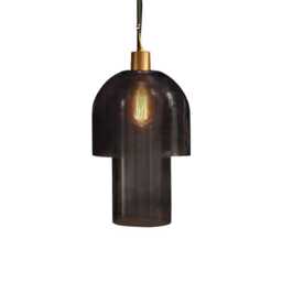 Sutton 42cm Pendant Light - Smoked Glass - thumbnail 2