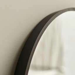 Ingham 140X40cm Metal Arch Mirror - Black - thumbnail 2