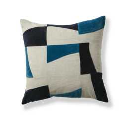Holbeck 45 x 45cm Abstract Cushion Cover - Teal - thumbnail 1