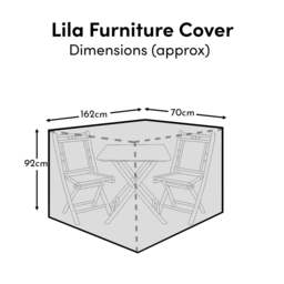 Lila Bistro Furniture Cover - 162x70x92cm