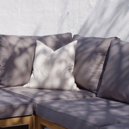 Rowan 6 Seater Wooden Garden Chaise Corner Sofa Set - Grey - thumbnail 2