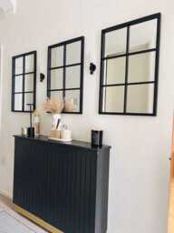 Iliana Medium Radiator Cover in Charcoal Grey - thumbnail 3