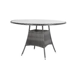 Kemble 6 Seater Garden Round Dining Table - Grey - thumbnail 6
