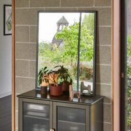 Lua 2 Door Small Sideboard - Fir Green with Glass Door - thumbnail 4
