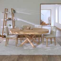 Amelia Pale Oak Extendable Dining Table - thumbnail 4