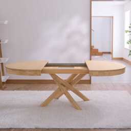 Amelia Pale Oak Extendable Dining Table - thumbnail 2
