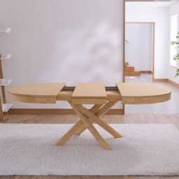Amelia Pale Oak Extendable Dining Table - thumbnail 5