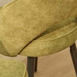 Marilyn Green Dining Chairs - Set of 2 - Black Legs - thumbnail 4
