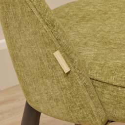 Marilyn Green Dining Chairs - Set of 2 - Black Legs - thumbnail 3