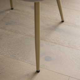 Cleo Soft Beige Dining Chairs - Set of 2 - Gold Legs - thumbnail 4
