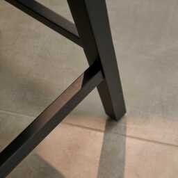 Nolan Fawn Linen Bar Stool - Black Oak Legs - thumbnail 4