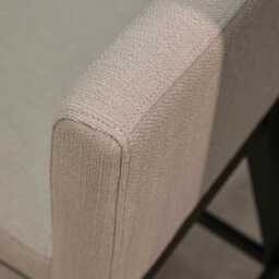 Nolan Fawn Linen Bar Stool - Black Oak Legs - thumbnail 5