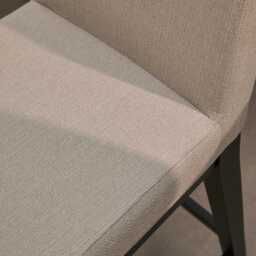Nolan Fawn Linen Bar Stool - Black Oak Legs - thumbnail 6